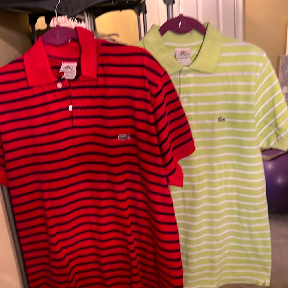2 Lacoste polo shirts size 6 L
